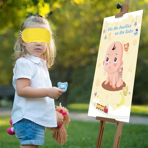 Buy Pin The Pacifier On The Baby Game Large Baby Shower Games Poster