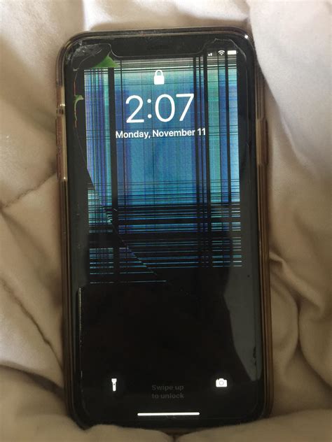 Phone Fell Yesterday And Now The Screen Is All Messed Up Green