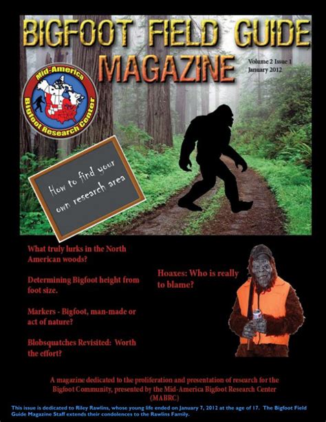 Bigfoot Field Guide January 2012 By Dw Lee Blurb Books