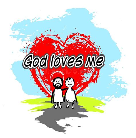 Jesus Loves Me Stock Illustration Illustration Of Clip 29353727