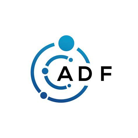 Diseño De Logotipo De Letra Adf Sobre Fondo Negro Concepto De Logotipo