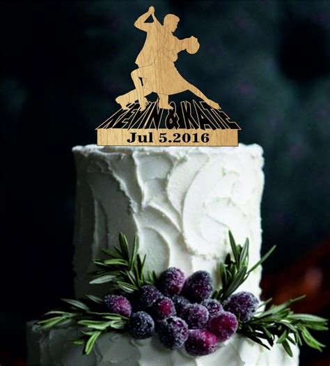 Rustic Wedding Cake Topper Custom Wedding Cake Topper Personalized