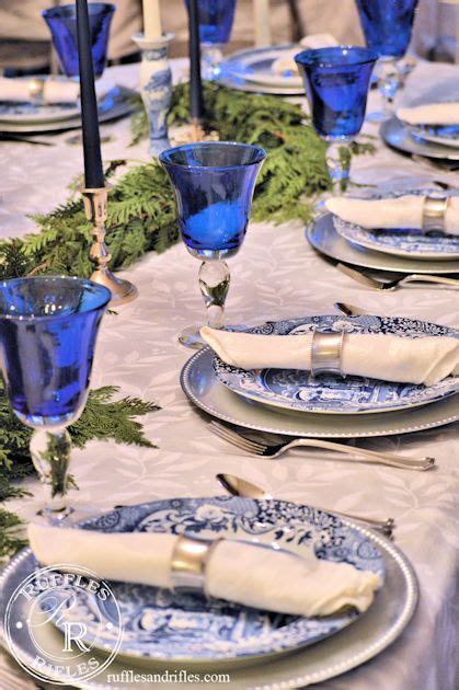 For The Love Of Blue And White A Christmas Tablescape