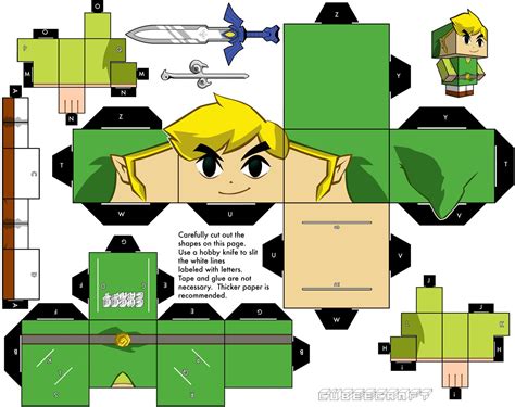 Printable Zelda Papercraft Templates Link Legend Of Zelda Characters
