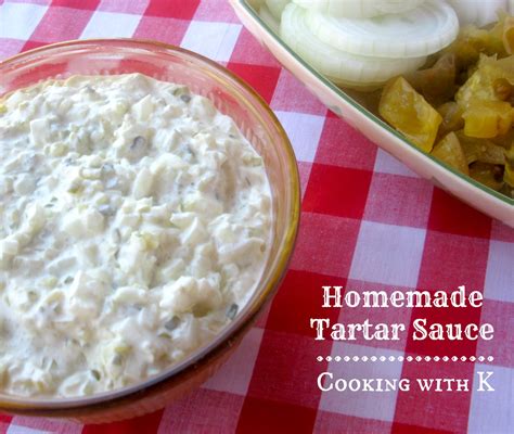 Tartar sauce is a creamy condiment with a mayonnaise base (for a lower fat option, greek yogurt can also be used as a base). Cooking with K: Homemade Tartar Sauce Is Sure To ...