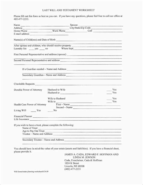 To fill the last will and testament form, it is important to check on the state law where you reside to ensure that you are making a document that conforms to their requirements. Free Printable Last Will And Testament Forms | Free Printable