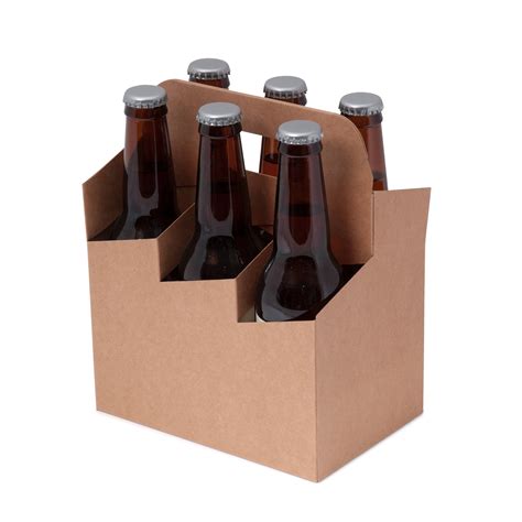 6 Pack Beer Carrier Kraft Sample — Boxfox