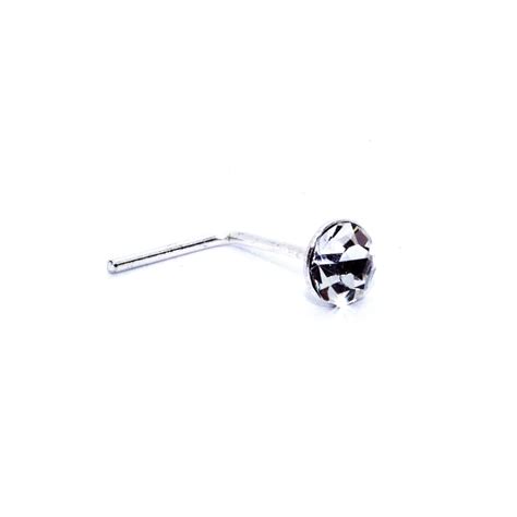 3 Mm Crystal Nose Stud In Sterling Silver Arran View