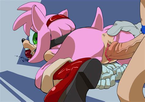 Rule 34 Amy Rose Ass Ass Grab Ball Gag Bondage Color Eyes Female