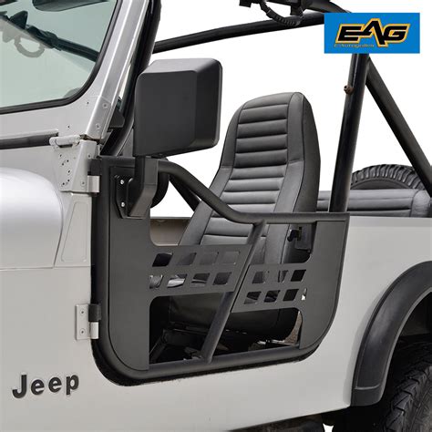 Eag Military Steel Tubular Door With Side Mirror Pair Fit For 76 95