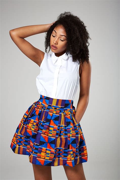 kente african print mini skirt aleena l aviye african fashion african skirts mini skirts