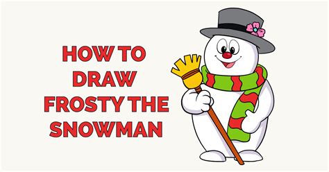 how to draw frosty the snowman really easy drawing tutorial