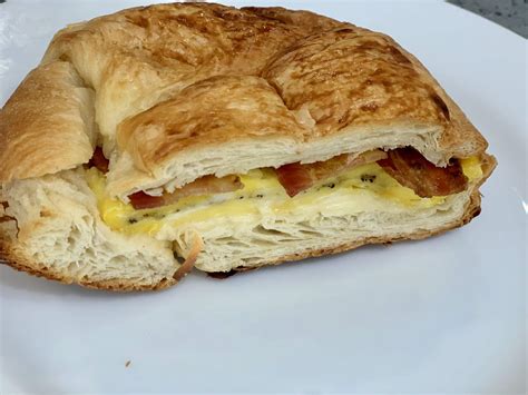Delicious Bacon Egg And Cheese Croissant