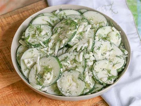 Fresh Creamy Dill Cucumber Salad With Mayonnaise