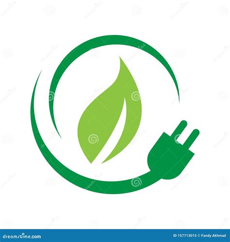 Eco Friendly Renewable Bio Energy Logo Design Vector Illustration Stock