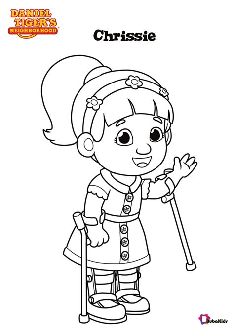 Chrissie Coloring Page Daniel Tigers Neighborhood Tv Serials Coloring