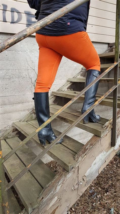 Hunter Fulbrooke Wellies At Abandoned House Wellies Latex Boots Rubber Boots