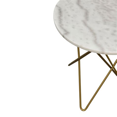 betty side table white marble brass huntley co for curators of property styling