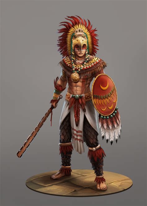 Artstation Aztec Wyn Lacabra Aztec Warrior Aztec Artwork Mayan Art