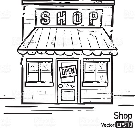 Shop Clipart Black And White Shop Black And White Transparent Free For