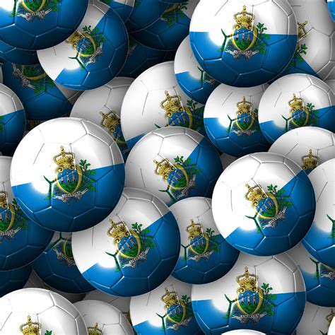 San Marino Soccer Balls Pattern Crew