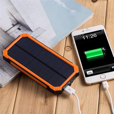 Powergreen 15000mah Solar Power Bank External Battery Charger Pack