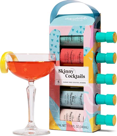 Thoughtfully Cocktails Skinny Cocktail Mixer Variety Set Vegan And