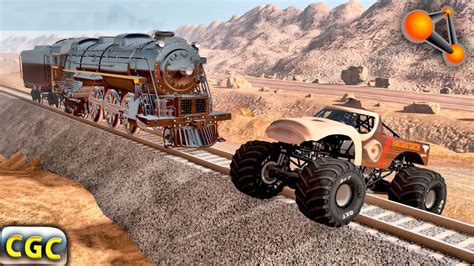 Beamng Drive Steam Engine Train Vs Cars On Railroad Cross