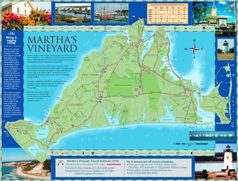 Marthas Vineyard Tourist Map