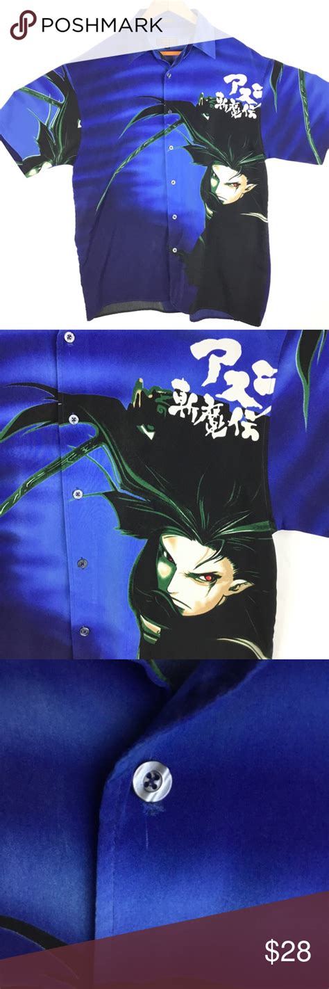 Shop for the latest anime tees, gifts, accessories & more at boxlunch.com. Match One Mens Anime Avatar Button Front Shirt XL | Anime ...