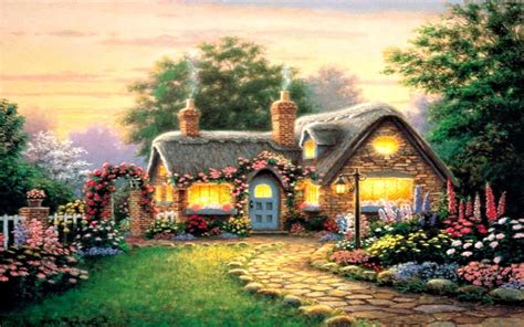 Flower Hill Cottage Wallpapers Wallpaper Cave