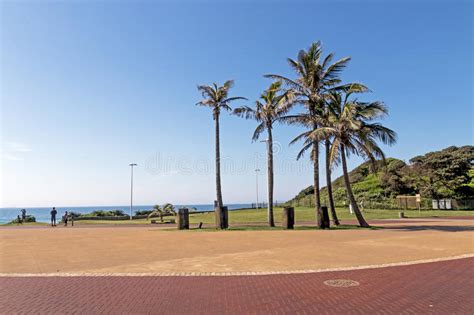 Red Paved Promenade On Beachfront City Landscape Stock Image Image Of