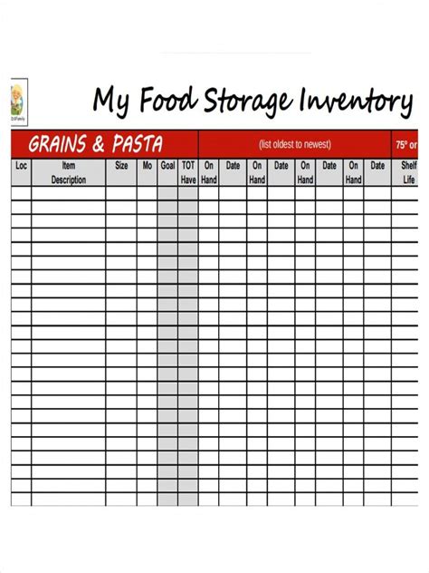 Kitchen Stock Control Sheet A Simple Guide To Streamline Your Inventory Free Sample Example