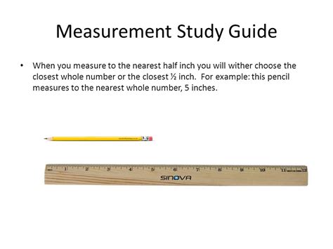 Measurement Study Guide When You Measure To The Nearest Half Inch You