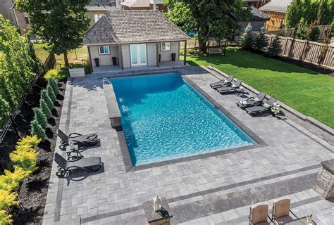 Pool Sides With Textured Interlocking Pavers Contemporary Pool