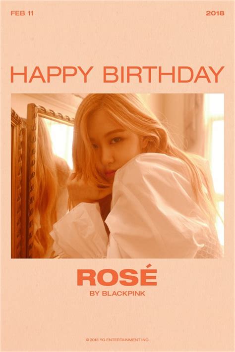 Birthday Poster For RosÉ Blackpinkbuzz