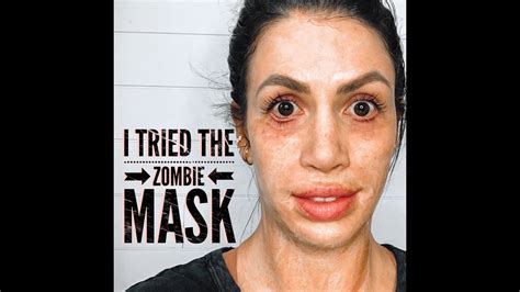 I Tried The Hanacure All In One Facial Zombie Mask Youtube