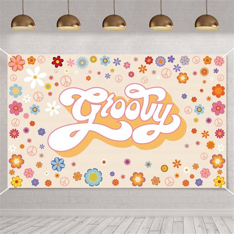 Buy Groovy Party Backdrop Banner Hippie Birthday Two Groovy Party