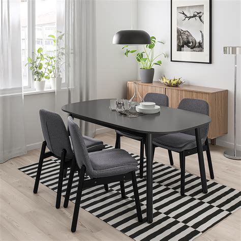 15 model meja makan lipat minimalis terbaru 2020. VEDBO meja makan, hitam | IKEA Indonesia
