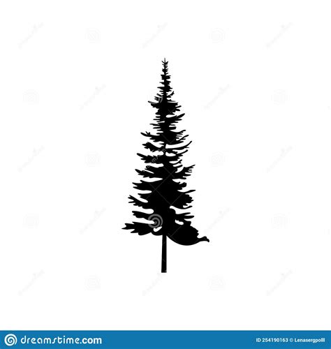 Abstract Silhouette Spruce Icon Symbol Vector Illustration Stock