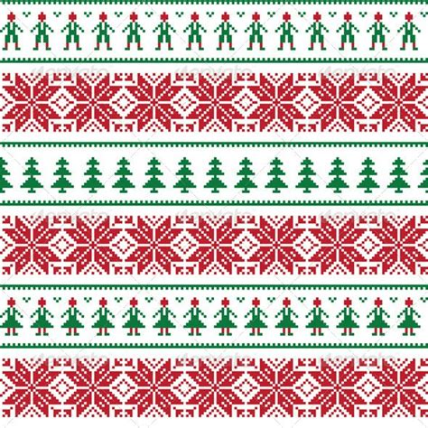 Christmas Nordic Seamless Pattern By Redkoala Graphicriver