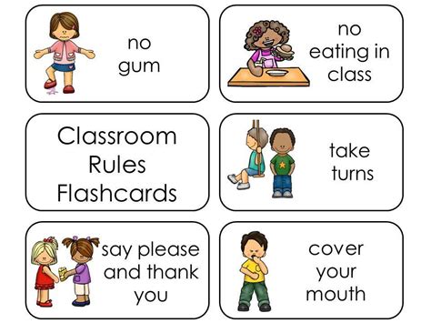 23 Classroom Rules Flashcards And Display Labels Made By Teachers