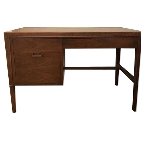 John Stuart Furniture Vintage Mid Century Modern Wood Desk Aptdeco