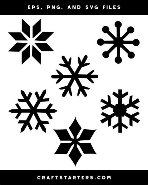 Simple Snowflake Silhouette Clip Art