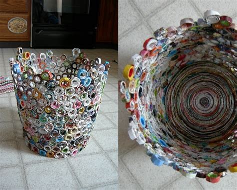 » click here to su. Trash Bin - 12 Fun Crafty Projects Using Newspapers and ...