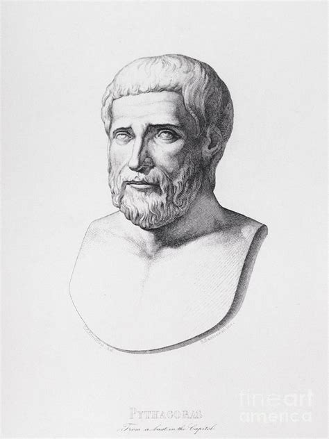 Portrait Of Pythagoras Drawing By Cc Perkins Pixels