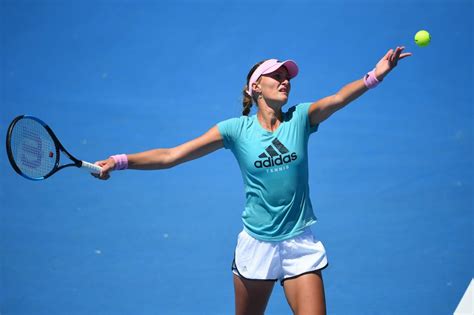 Kristina Mladenovic At 2019 Australian Open Practice Session At