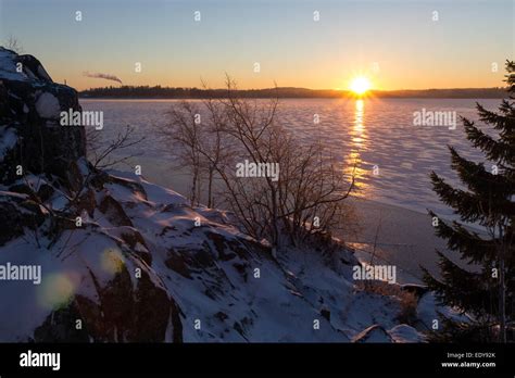 Sunrise At Smoke Lake Hi Res Stock Photography And Images Alamy