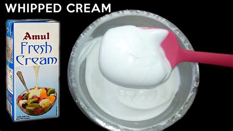 How to many whip cream.icing recipe : Whipped cream from AMUL fresh cream | NO Icing sugar ...