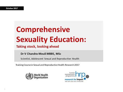 Comprehensive Sexuality Education Taking Stock Looking Ahead